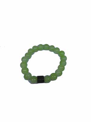 دستبند مهره ای سبز ساده